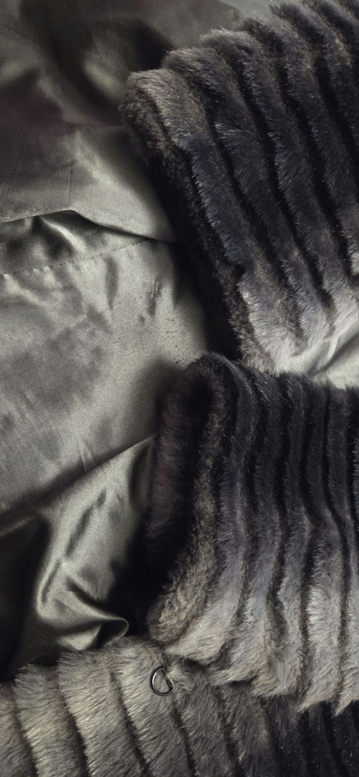 Manteau fausse fourrure gris T.42/44 - photo numéro 7