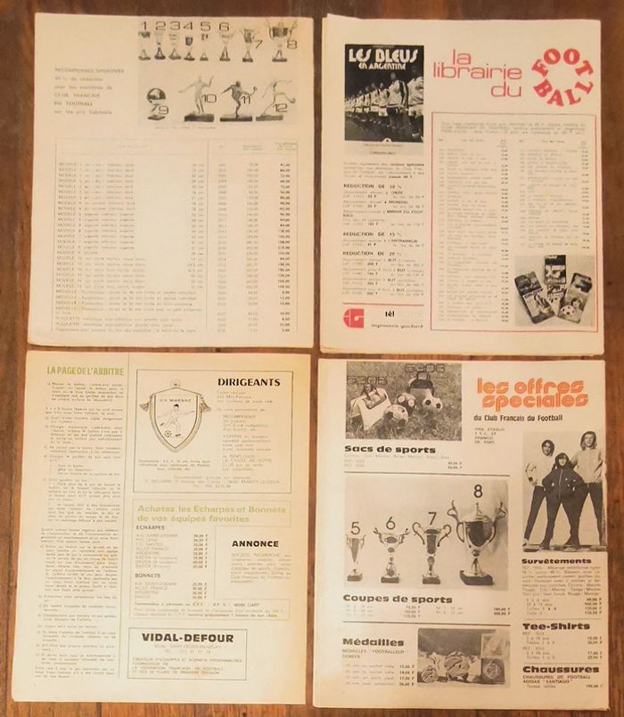 Lot de 4 anciens fascicules Revue club français du football CFF 1978 vintage - photo numéro 8