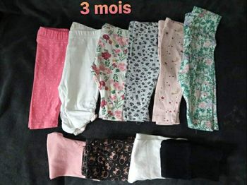 Lot de 10 leggings 0-3 mois