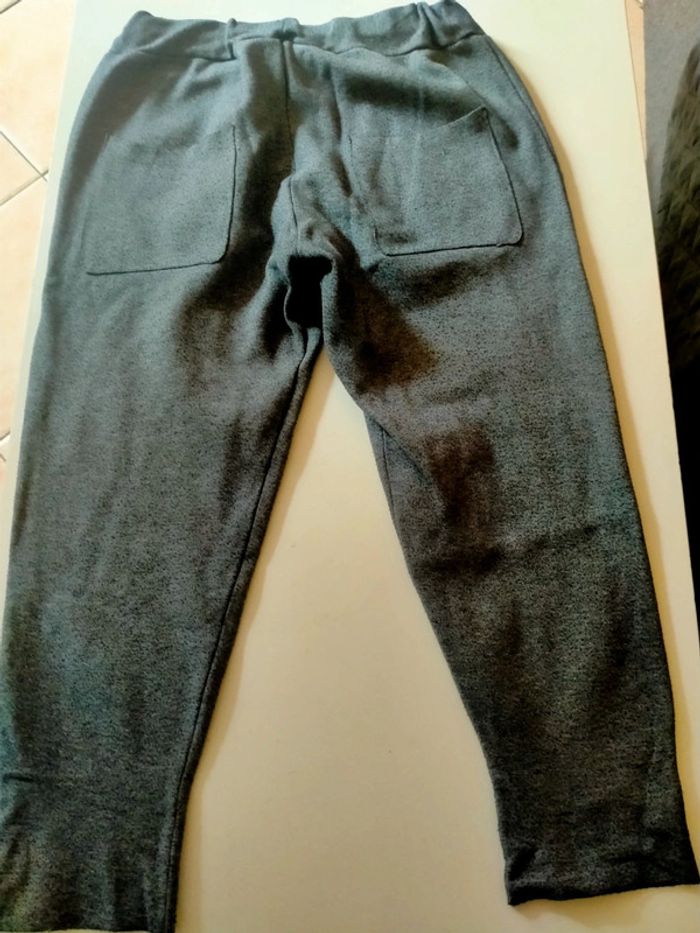 Pantalon gris Zara Knit Taille M - photo numéro 4
