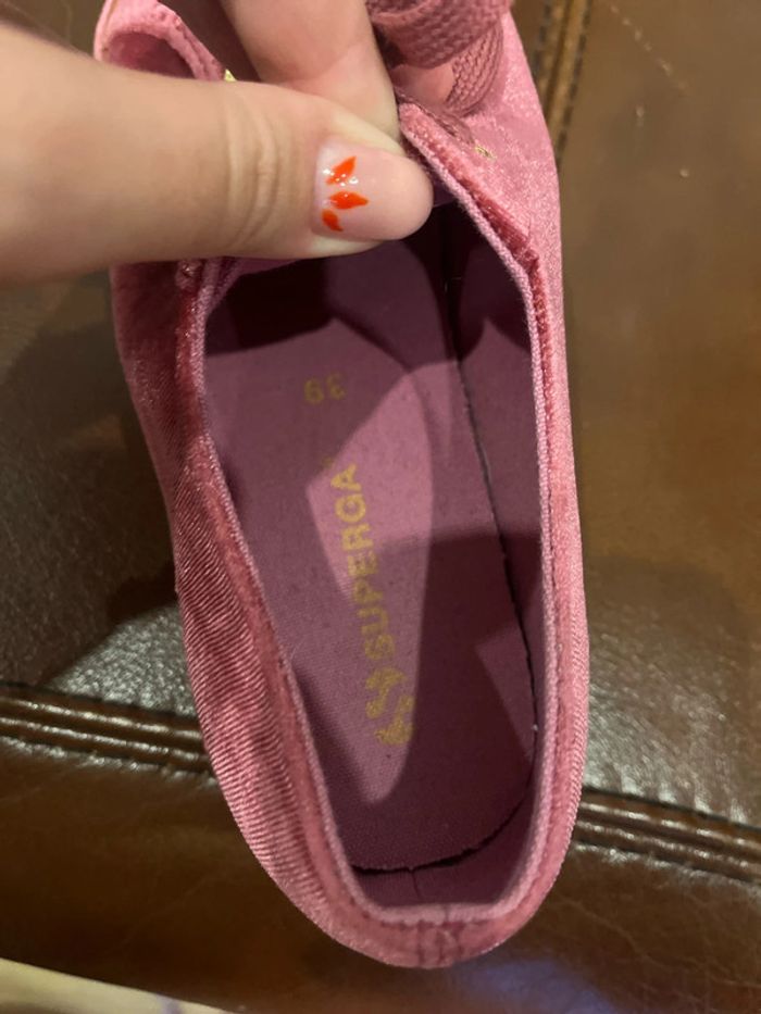 Basket Superga velour compensées - photo numéro 6