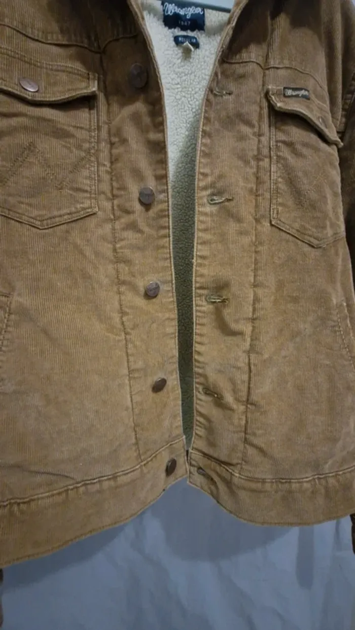 Vestes homme wrangler marron polaire - photo numéro 6
