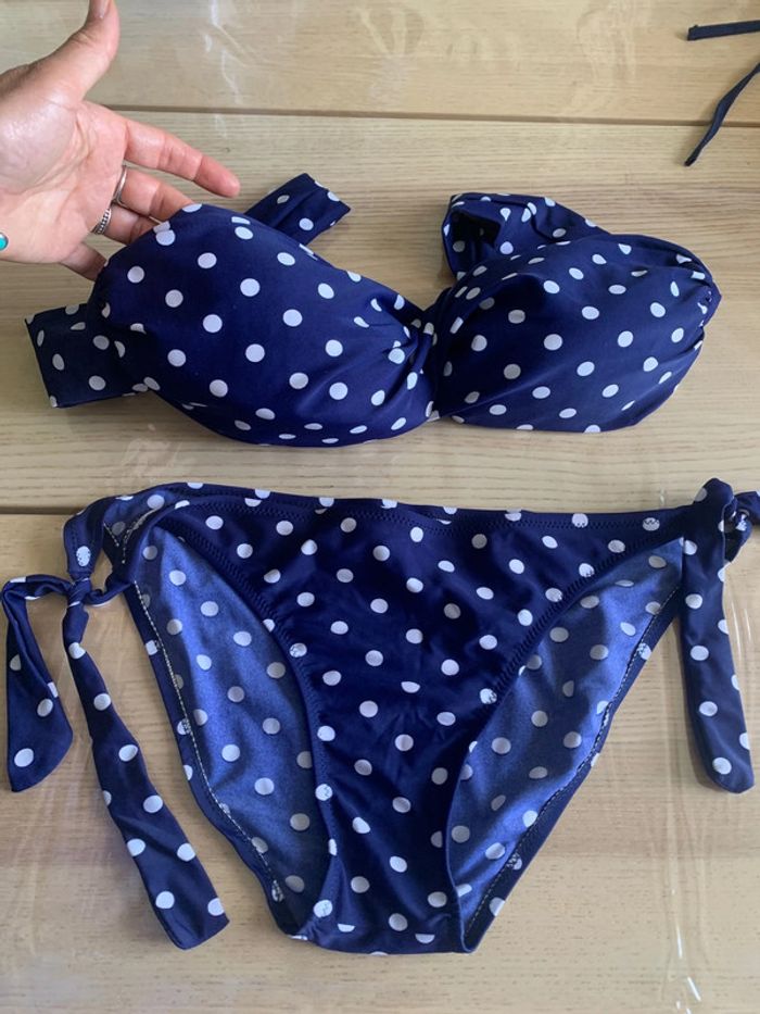 Ensemble maillot de bain Bandeau Marine | Taille L - photo numéro 3