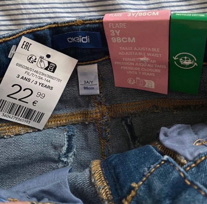 Jean 3 ans - 98cm - okaïdi - photo numéro 4