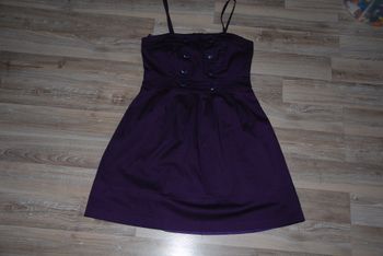 robe bustier de cérémonie Zara aubergine prune taille M
