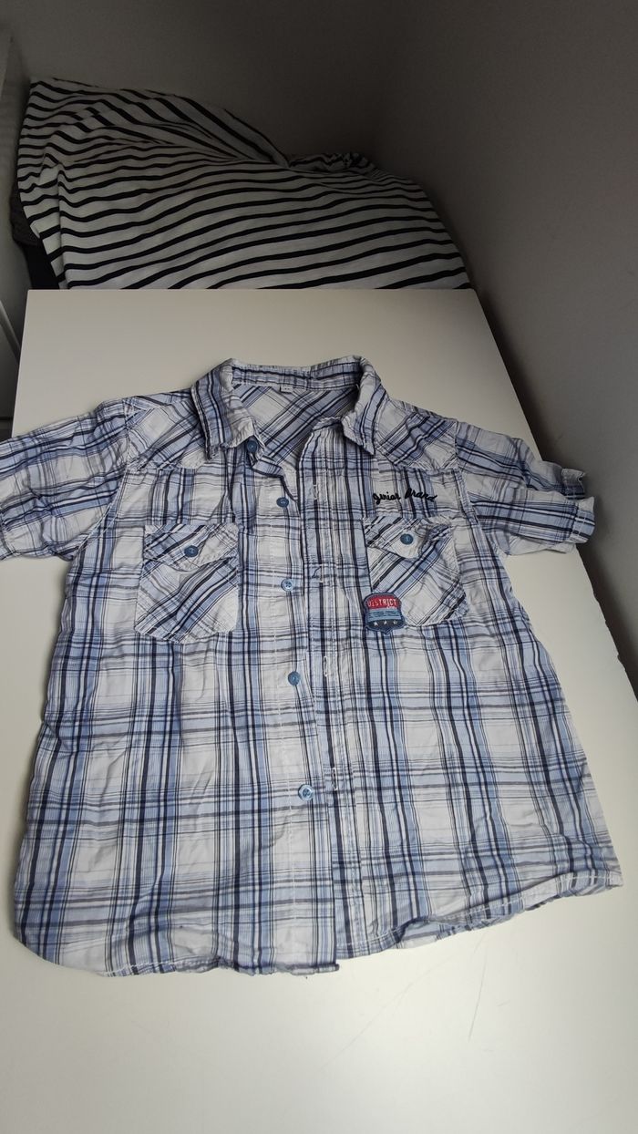 Lot chemise à carreaux bleu