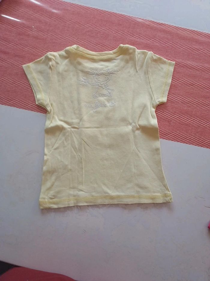 Tee shirt 5 ans jaune citron - photo numéro 4