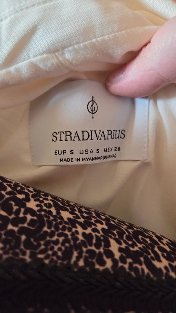 Veste Blazer Blanc de chez Stradivarius en taille S - photo numéro 4
