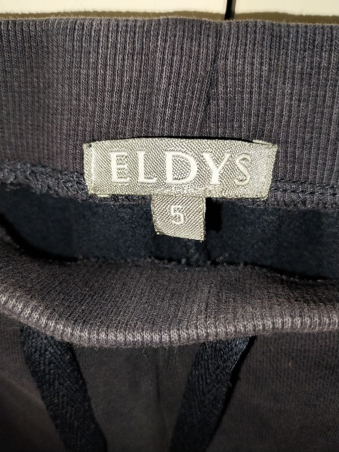 Pantalon de jogging Eldys bleu marine avec bande blanche au bas  des jambes - photo numéro 7