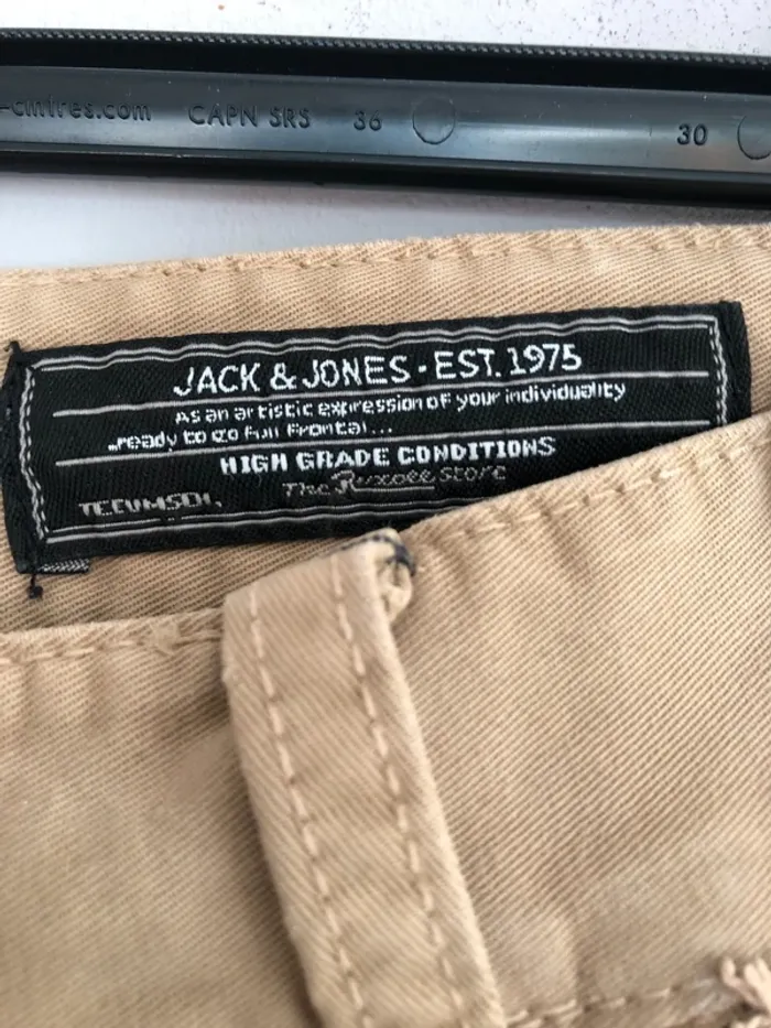 Pantalon beige homme 32/34 Jack & Jones - photo numéro 4