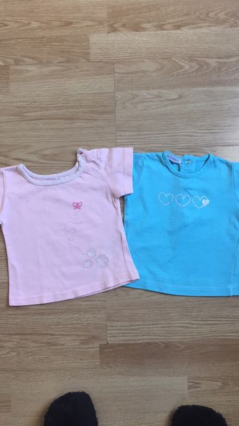Lot 2 tee shirt 6 mois