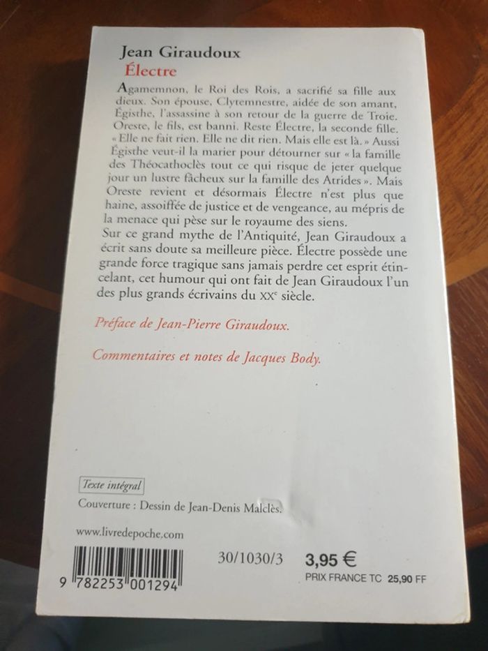 Livre Électre - photo numéro 2
