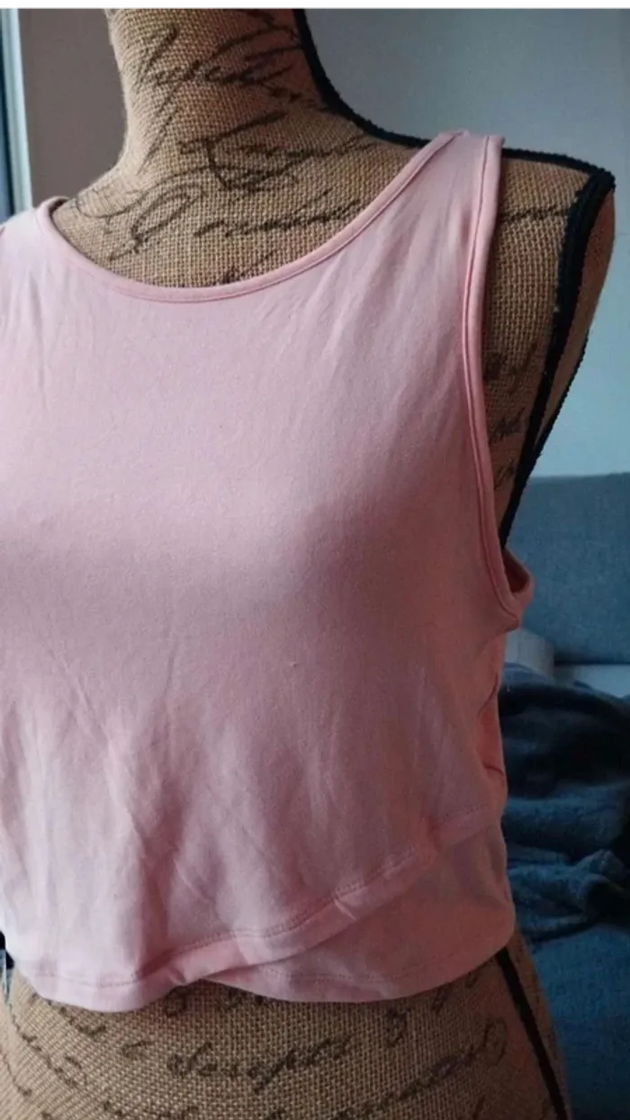 Débardeur rose taille xl  court ardene  basic - photo numéro 2