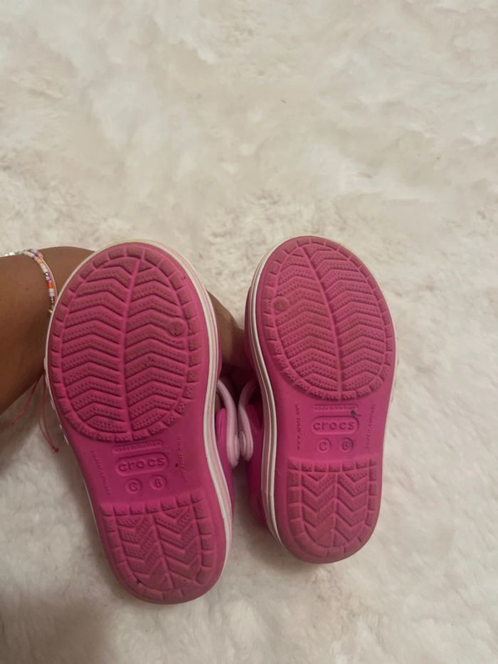 Crocs sandalette fille rose C6 (22-23) - photo numéro 3