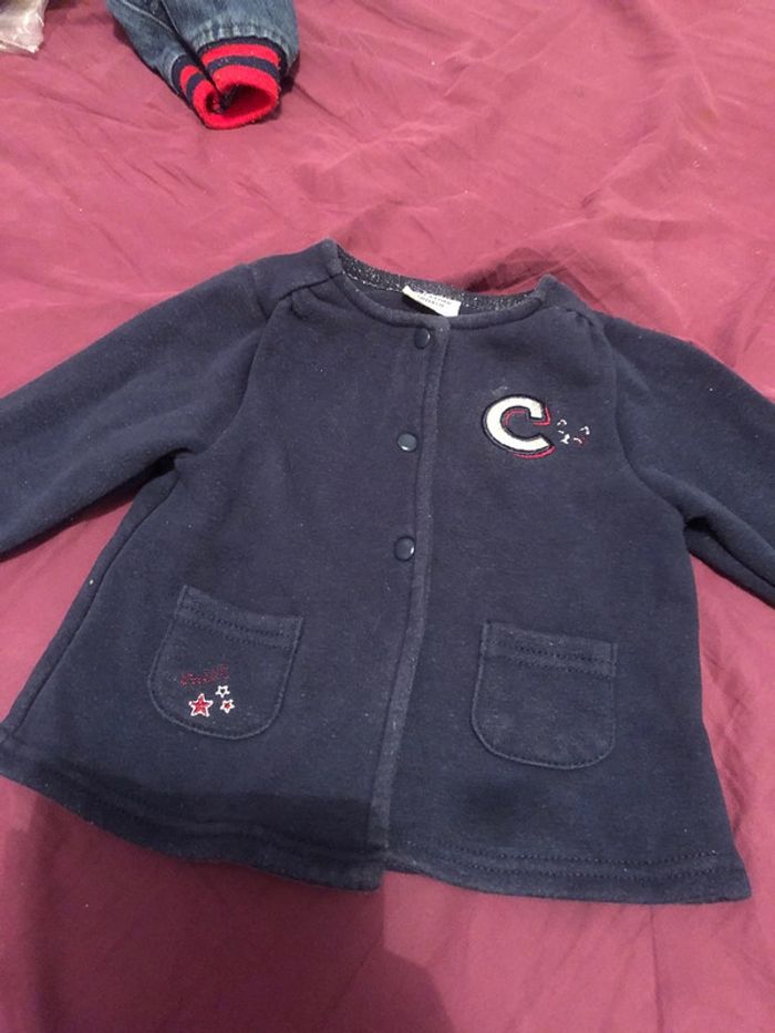 Veste à pression bon état 6 mois - photo numéro 2