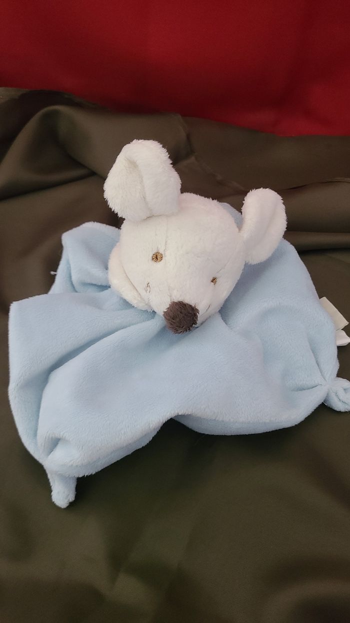 TCF DOUDOU SOURIS BLANCHE BLEU PLAT TOUT COMPTE FAIT - photo numéro 4