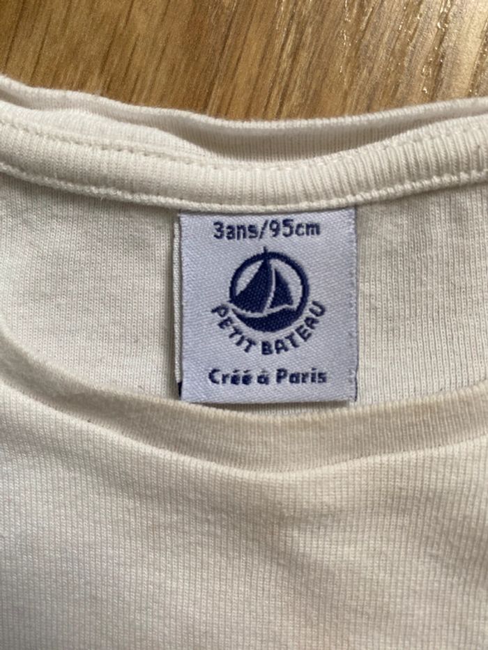 Lot de deux t shirts manches courtes tricot de peau petit bateau - photo numéro 5