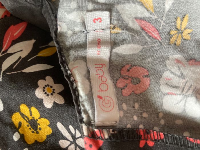 robe été sans manche col Claudine imprimé fleurs taille 3 an - photo numéro 5