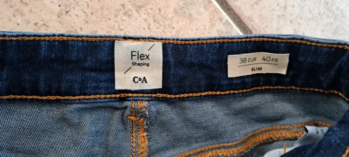 Jeans bleu foncé Flex Slim de C&A, 40 - photo numéro 3
