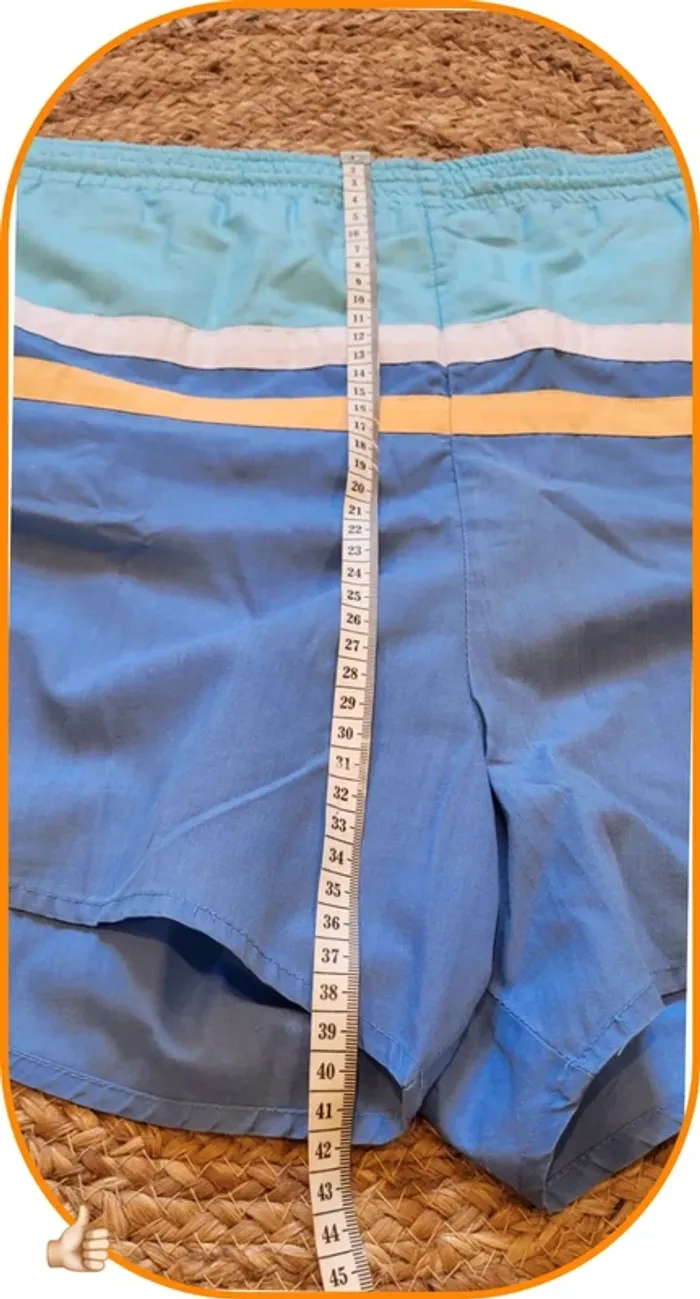 Short de bain rétro bleu homme – très bon état - Taille L - photo numéro 7