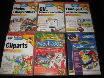 LOT DE 6 CD ROOM "CLIC & GO + PRINT MASTER" - n°01