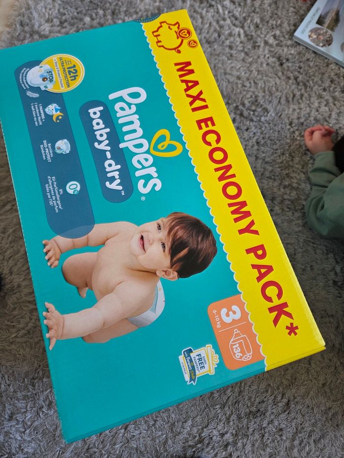 Couche pampers pamper baby dry méga pack maci économie économy pas chere harmonie pant - photo numéro 2