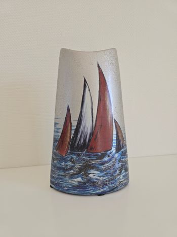 Vase thème mer/bateau