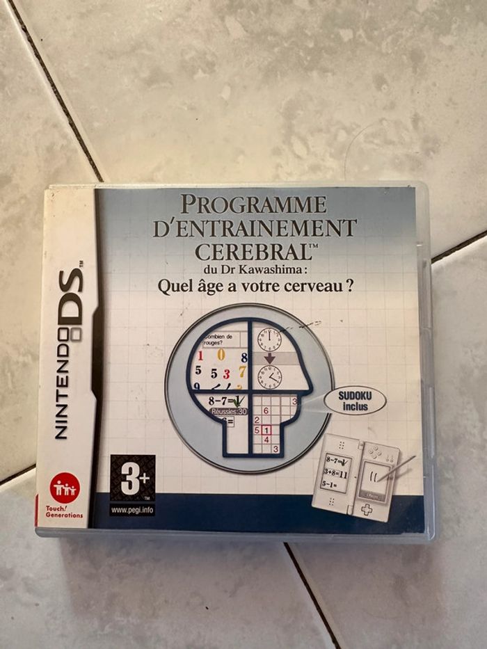 Jeu Nintendo DS programme d’entraînement cérébral