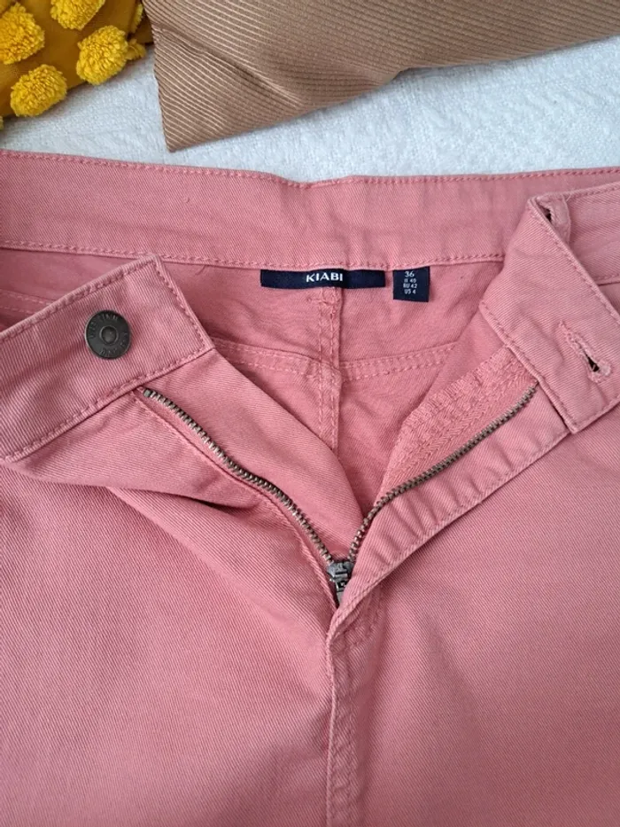 Jupe jean rose T 36/38 - photo numéro 5