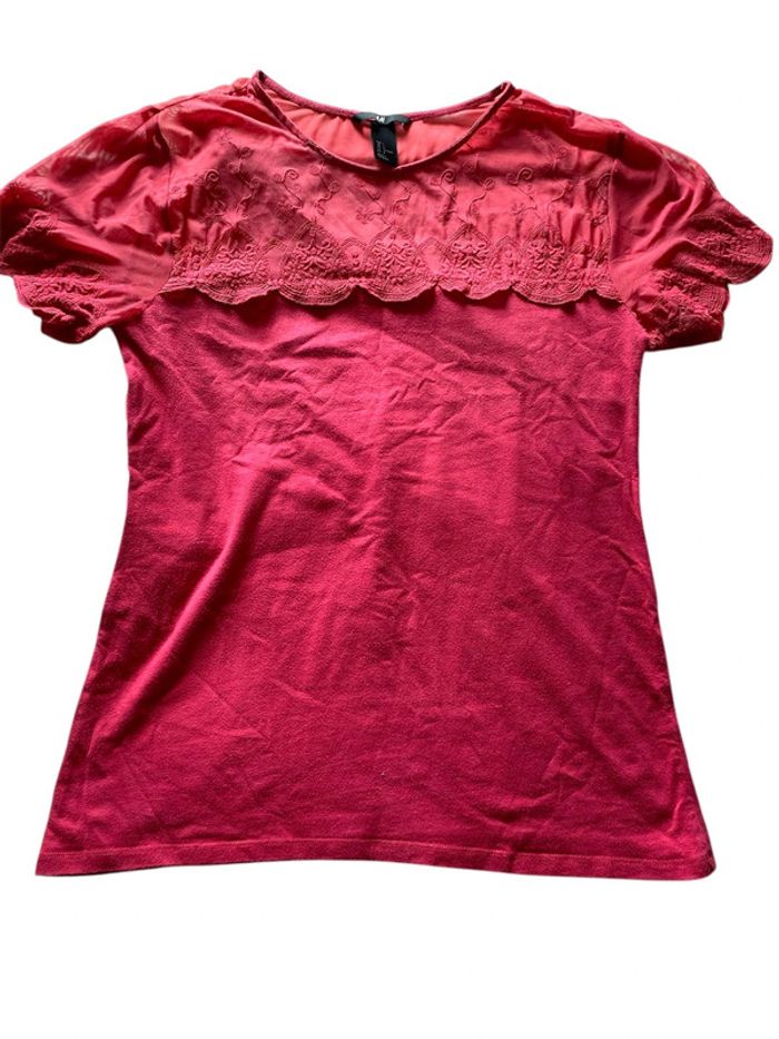 T shirt dentelle H&M