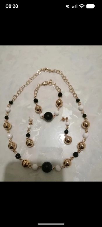 Magnifique parure vintage plaqué or.