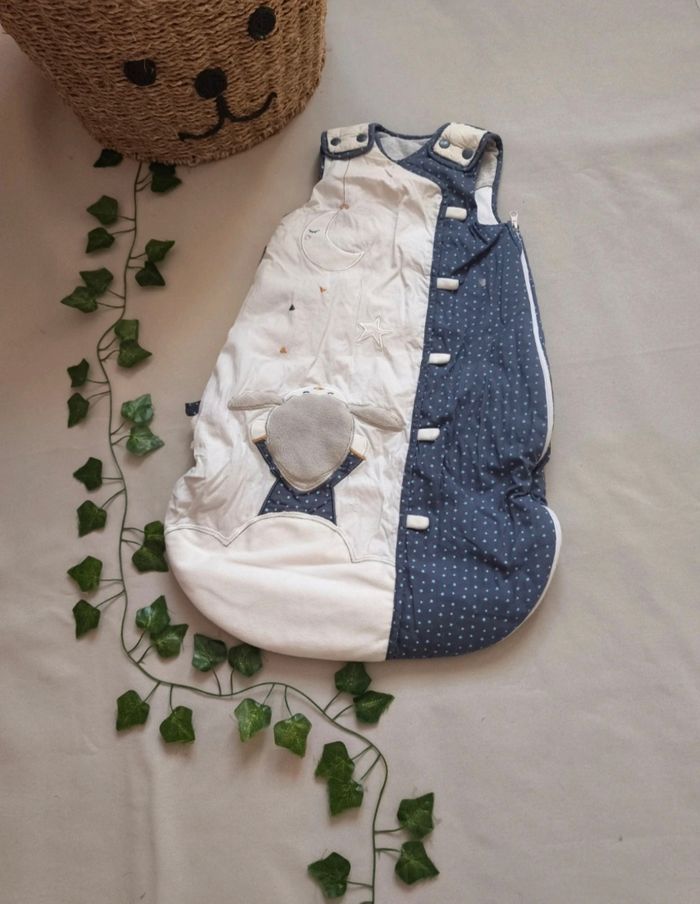 Gigoteuse bleu et blanche thème merlin 🍃sauthon