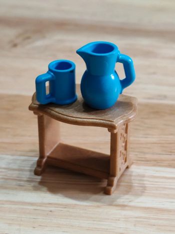 Playmobil meuble guéridon verre et pichet