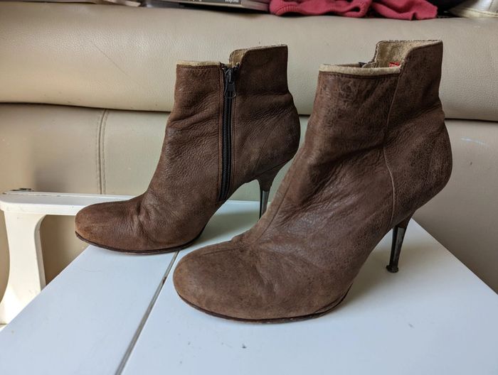 Bottines cuir retourné diesel t.39 - photo numéro 2