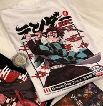Neuf et Scellé T shirt  taille L/XL demon slayer tanjiro x Kfc édition interdit par Kfc