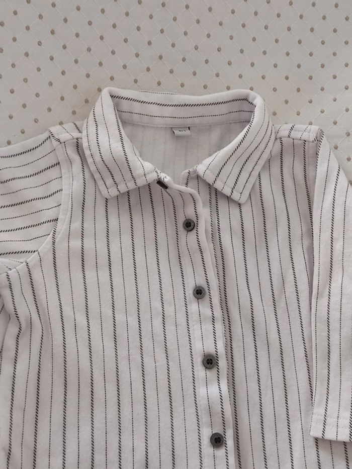 Chemise coton bebe garçon 6mois - photo numéro 2
