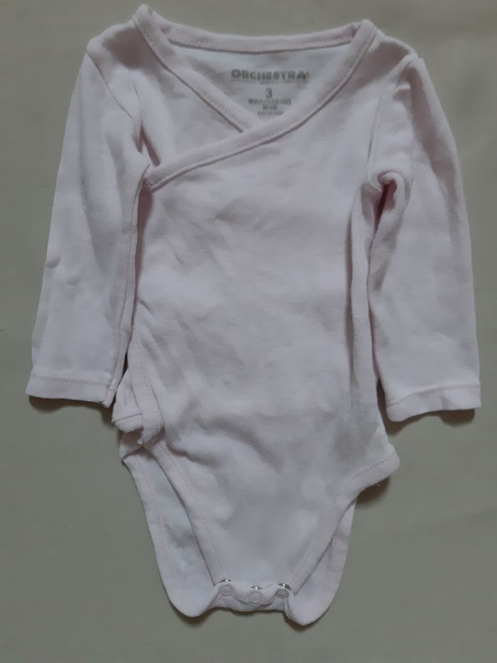 Lot de 2 bodies manches longues roses fille - Orchestra - 3 mois - photo numéro 5