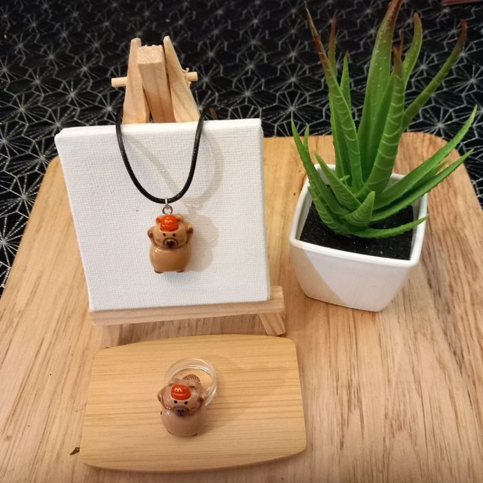 Ensemble collier bague Capybara - photo numéro 3