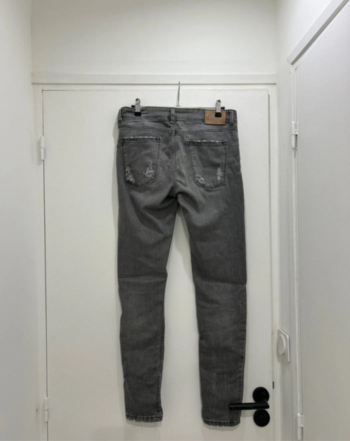 Jean Zara gris taille 38 - photo numéro 4