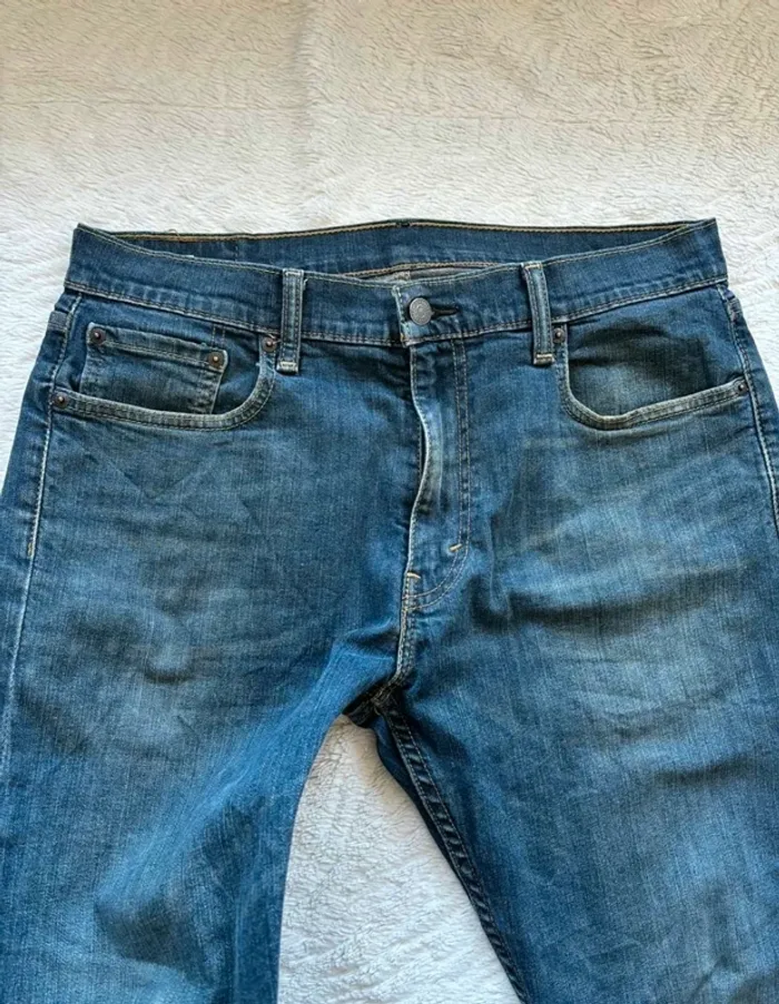 Jean Levi’s homme 502 slim Taper fuselé W33 L30 (42‑44 FR / L) Bleu foncé délavé État très bon - photo numéro 9
