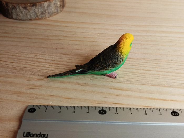 Figurine oiseau perruche verte Animal de la campagne - photo numéro 4