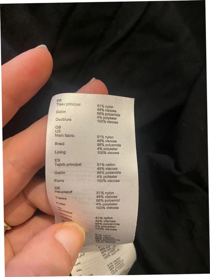 Robe noire à points violets Claudie Pierlot taille 36 - photo numéro 6