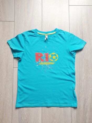 Maillot manche courte bleu. Garçon 10 ans. Marque Orchestra