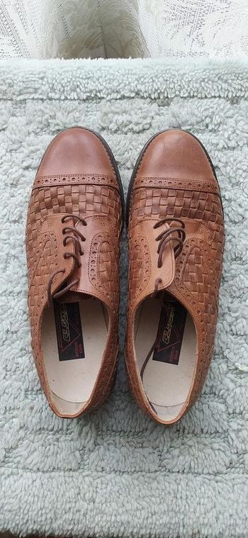 Mocassins tressés "Cleon" en cuir marron, taille 40.