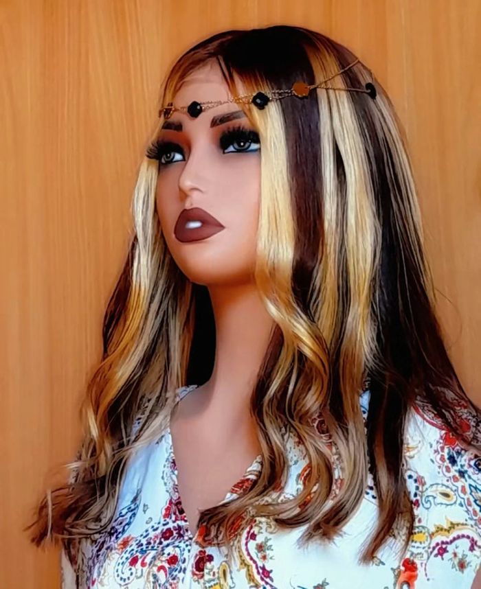 Perruque cheveux naturel lace 4×4 lisse taille  "14” effet naturel - photo numéro 2