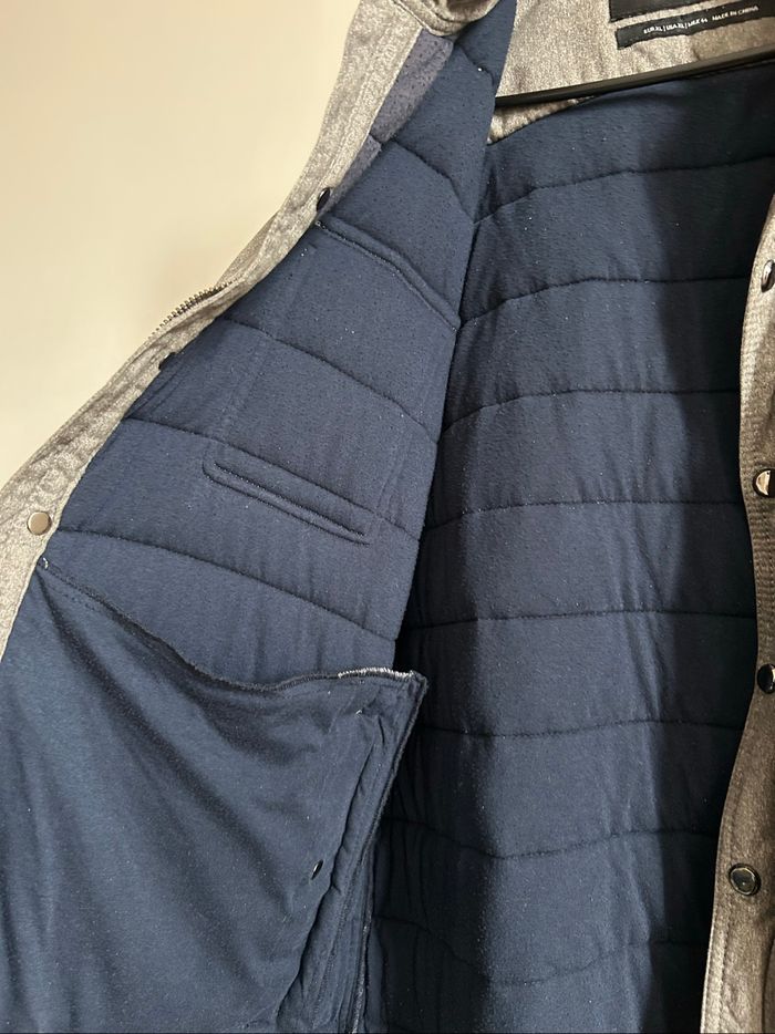 Veste grise unie matelassée Homme Zara Tailles L-XL - photo numéro 6
