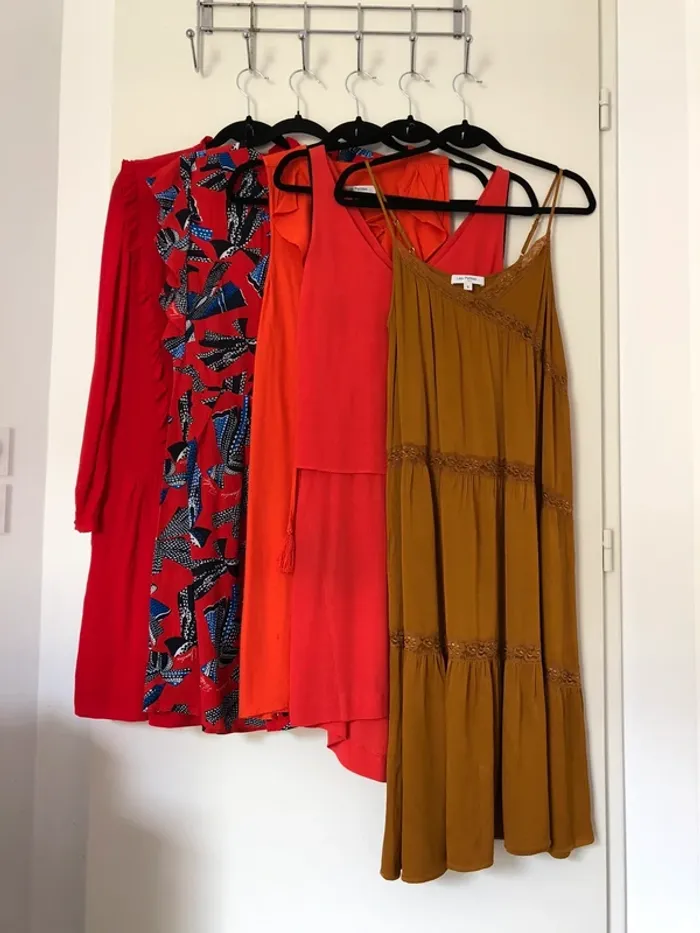 Robe à bretelle mi-longue ocre Les Petites taille S - photo numéro 8