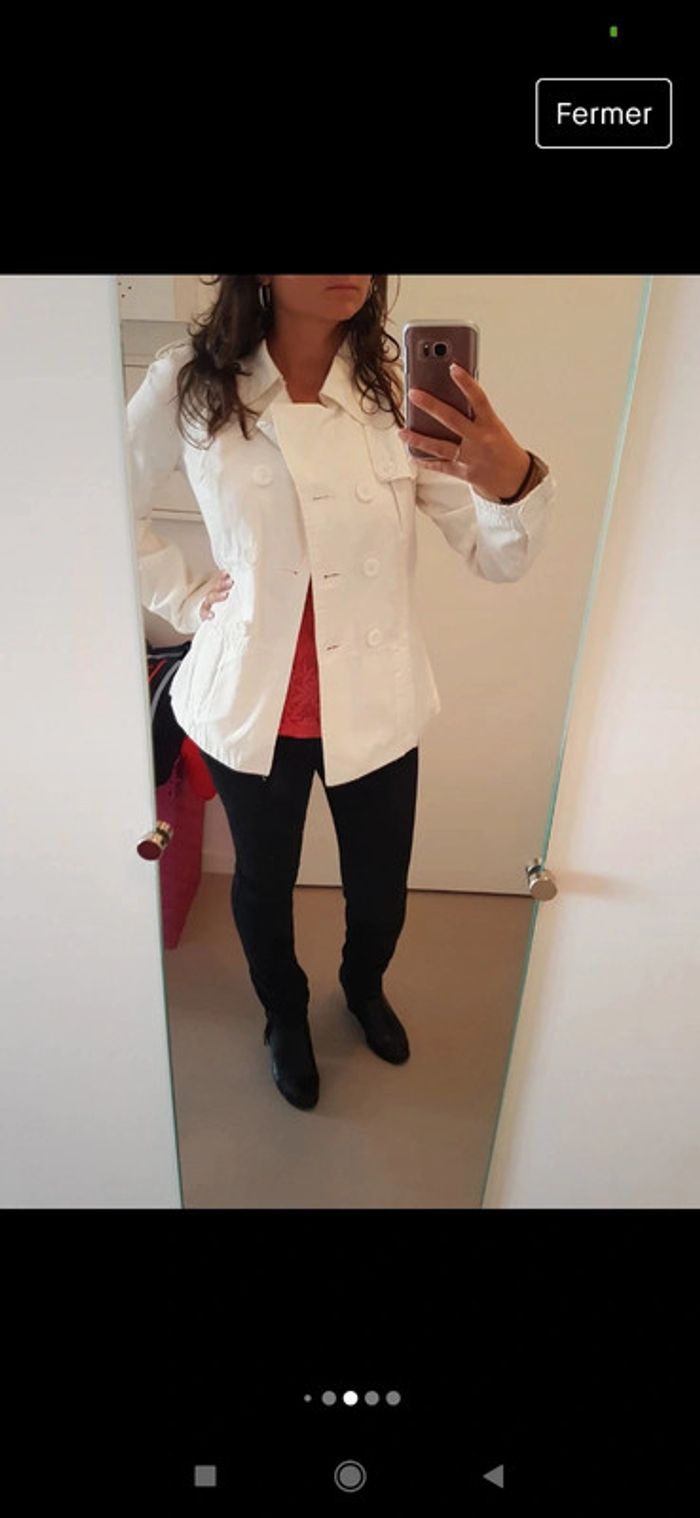 Veste mi saison blanche neuve - photo numéro 4