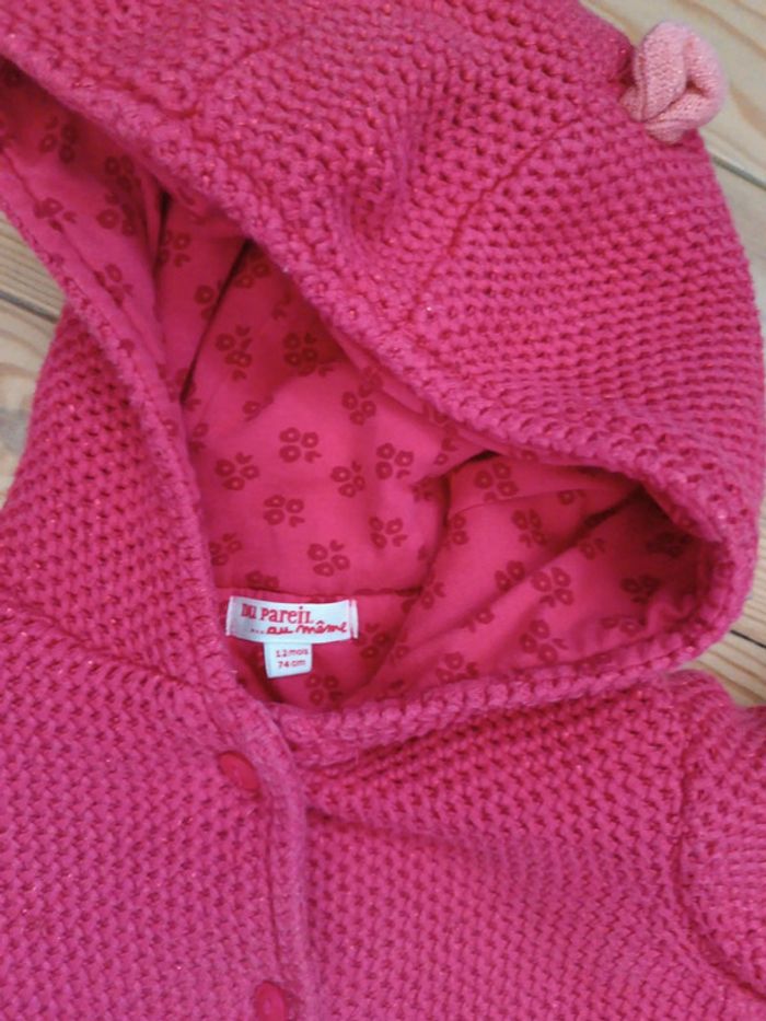 Jolie veste Du Pareil au Même fille 12 mois 74 cm en parfait état - photo numéro 4