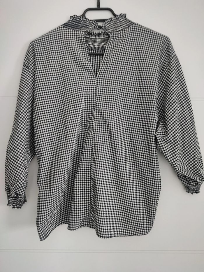 Blouse zara à carreaux manches 3/4 - photo numéro 5